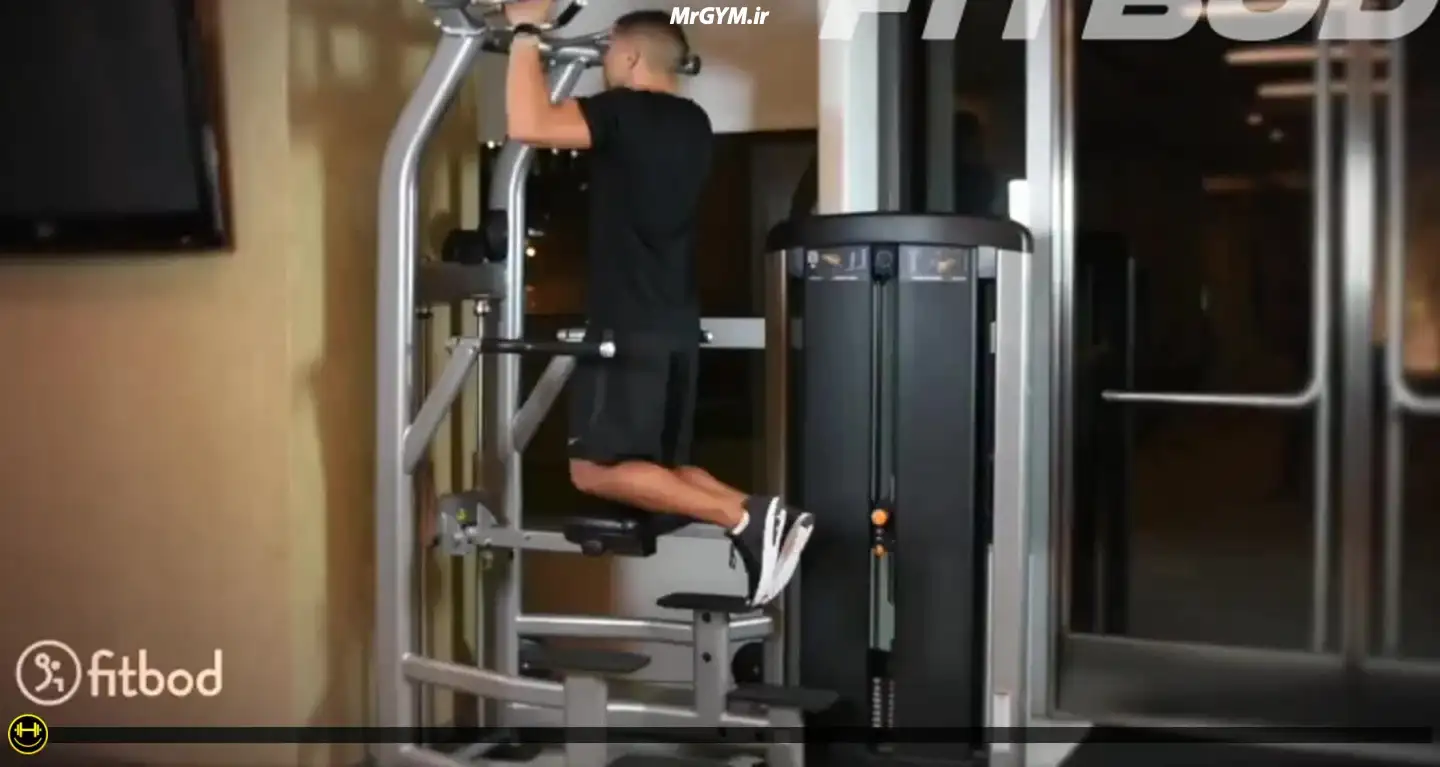 آموزش حرکت بارفیکس دست موازی با کمک (Assisted Neutral Grip Pull Up)
