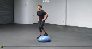 لمس پنجه پا جانبی با بوسوبال