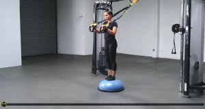 لانج جلو به عقب با TRX و بوسوبال