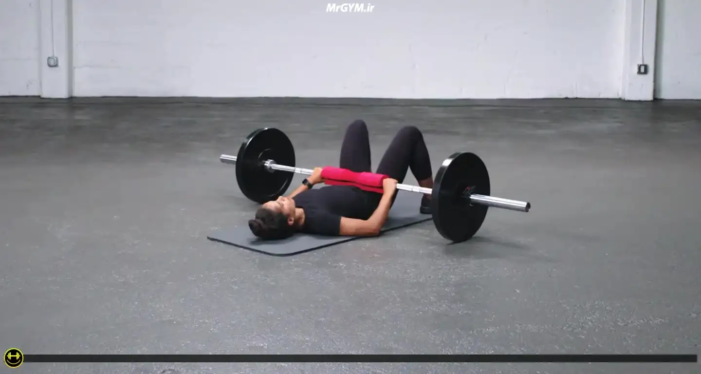آموزش حرکت پل باسن با هالتر (Barbell Glute Bridge)