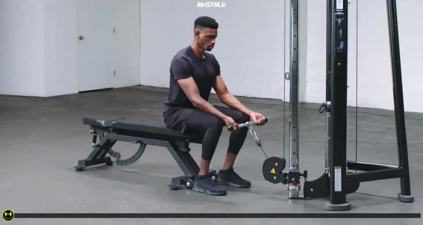 آموزش حرکت مچ با سیم کش (Cable Wrist Curl)