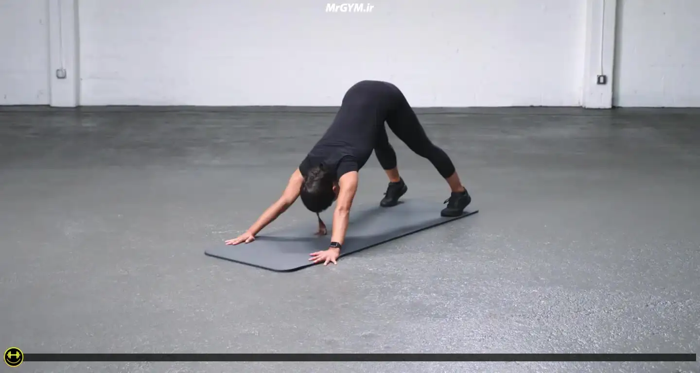 آموزش حرکت شنا به سبک سگ سر پایین (Downward Dog Push Up)