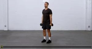 نشر جانب به جلو با دمبل