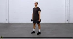 جلو بازو با دمبل و مکث