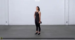پرس جلو تک دست ایستاده با دمبل