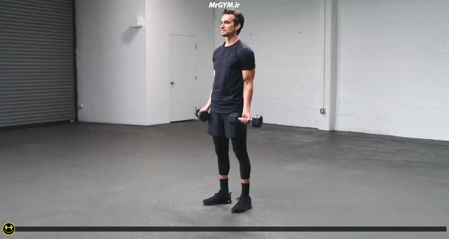 آموزش حرکت جلو بازو دست باز با دمبل (Dumbbell Wide Curls)