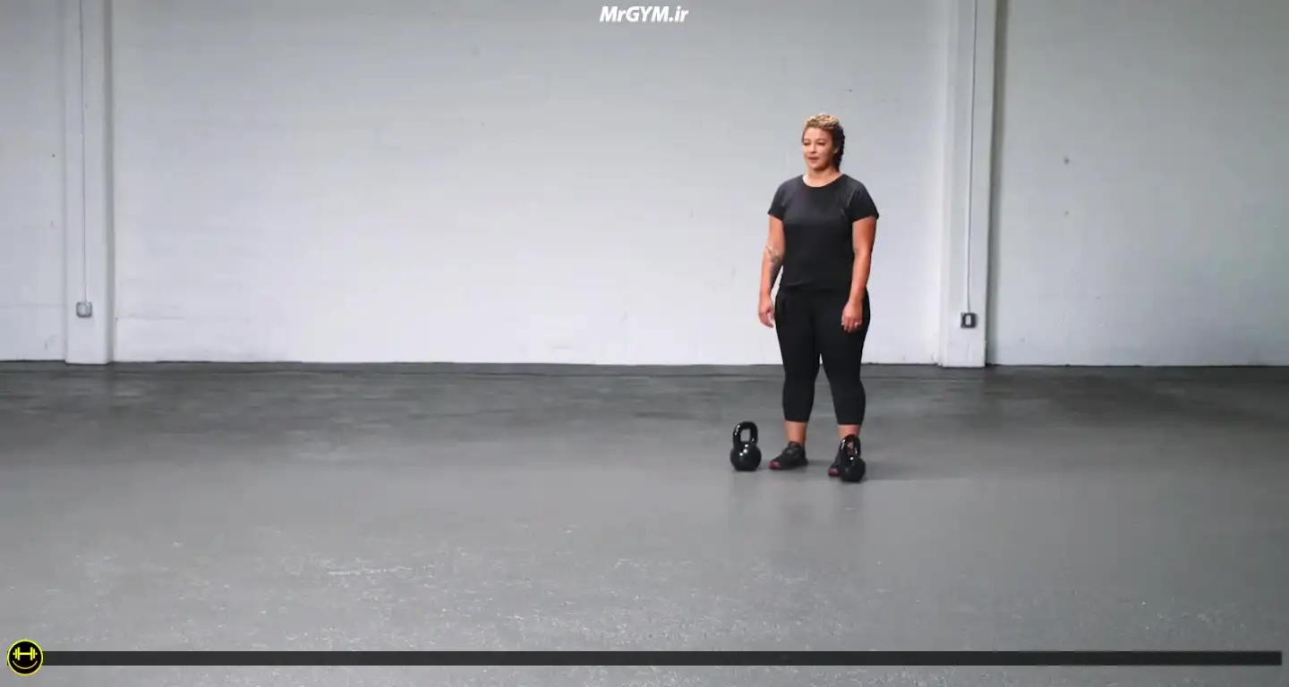 آموزش حرکت راه رفتن پنجه ای با کتل بل (Kettlebell Toe Walks)