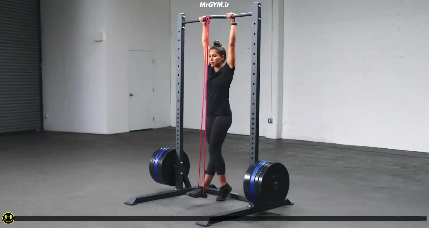 آموزش حرکت بارفیکس با کش حلقه ای (Loop Band Pull Up)