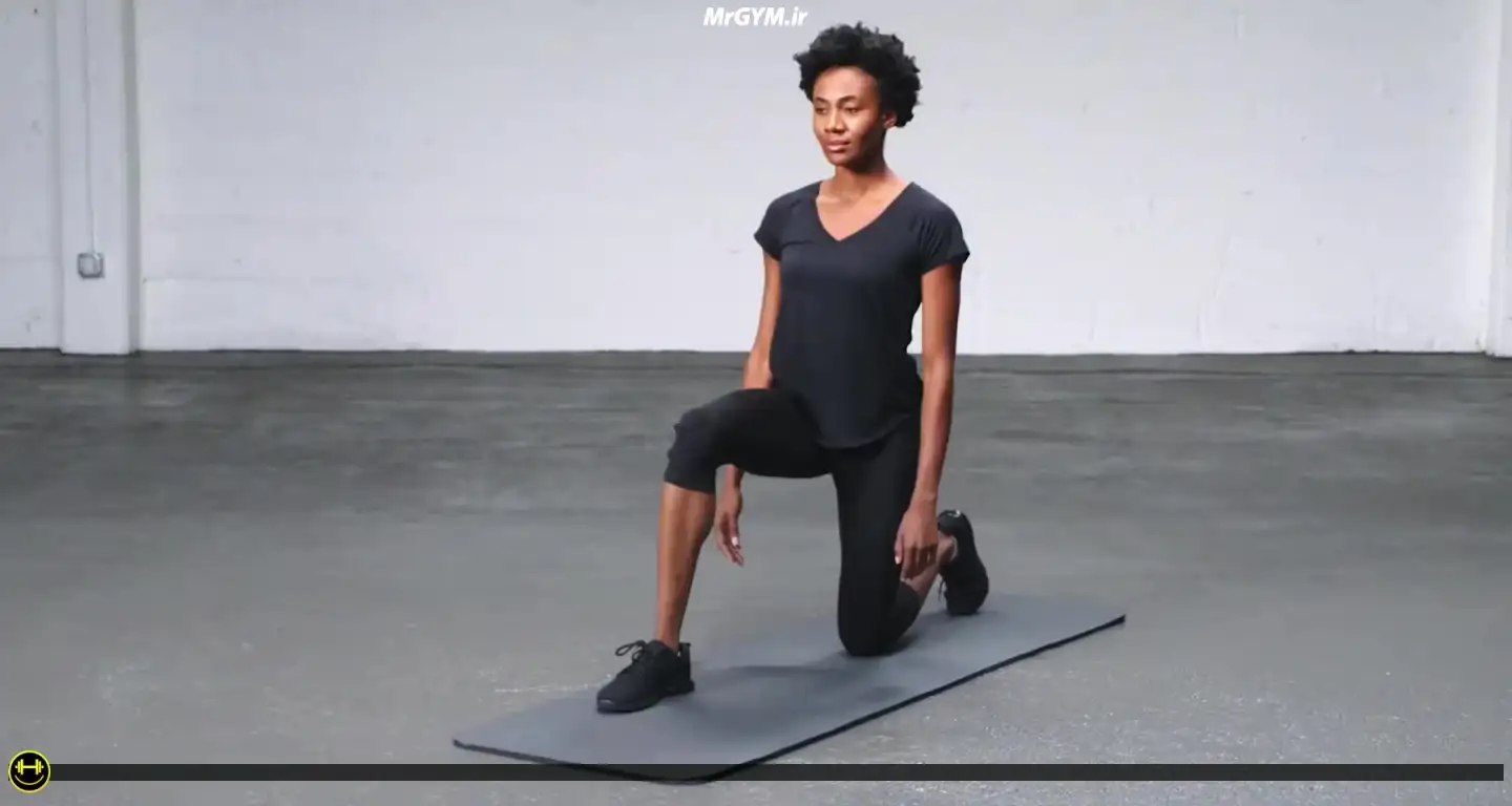 آموزش حرکت لانج با گرفتن مچ پا (Lunge with Ankle Grab)