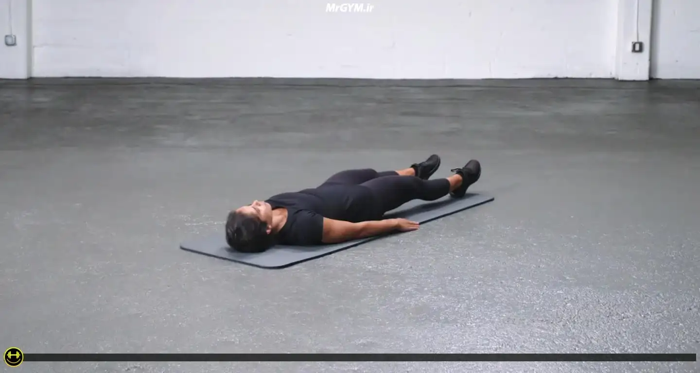 آموزش حرکت حرکت فیگور چهار درازکش (Lying Figure Four)