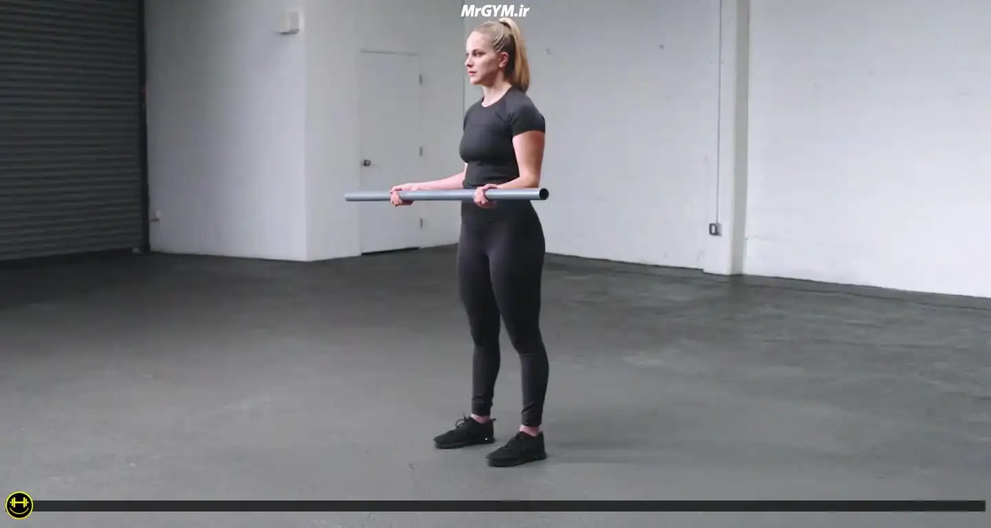 آموزش حرکت کشش ساعد با PVC (PVC Forearm Stretch)