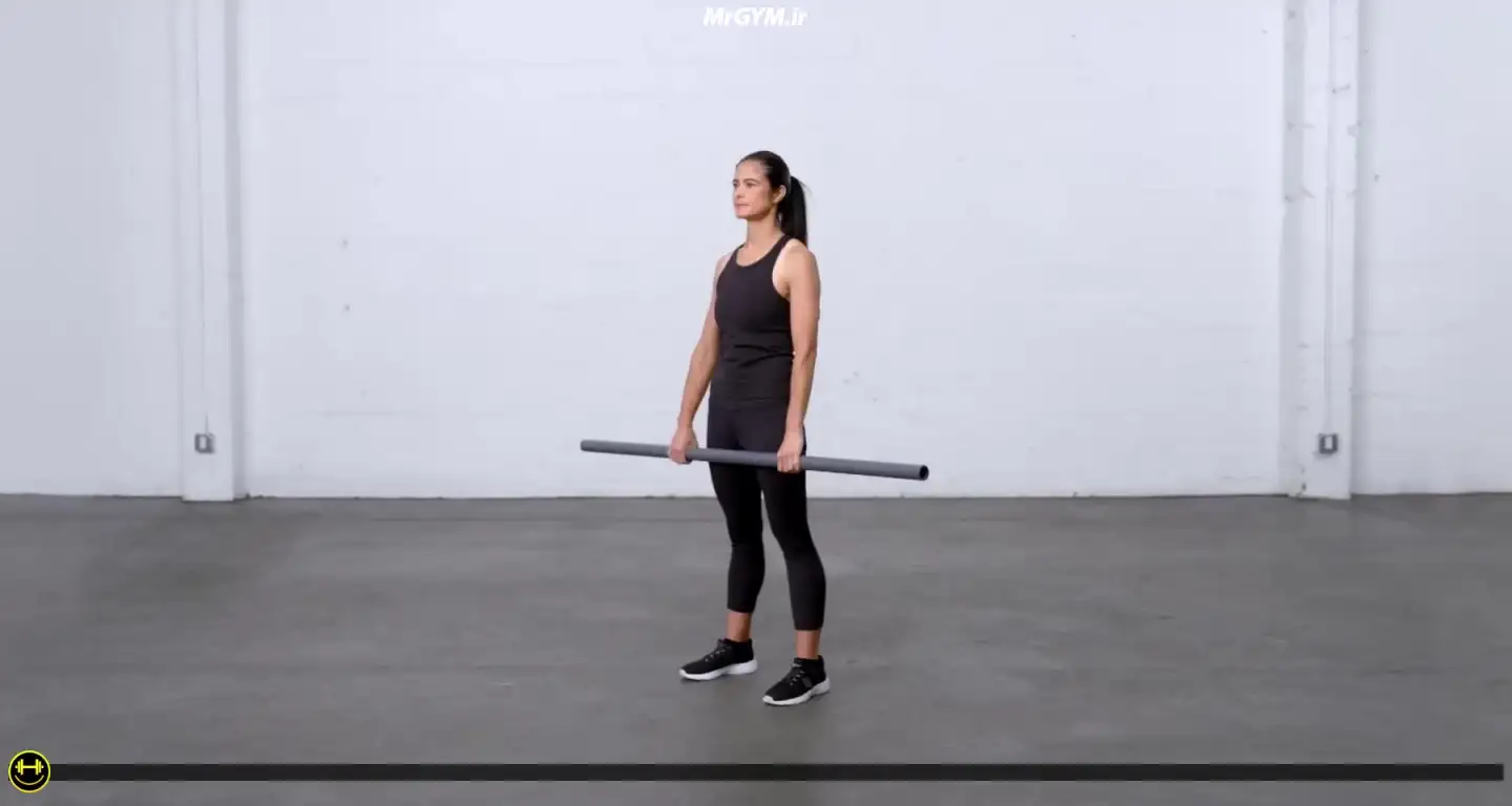 آموزش حرکت پرس جرک با PVC (PVC Jerk Press)
