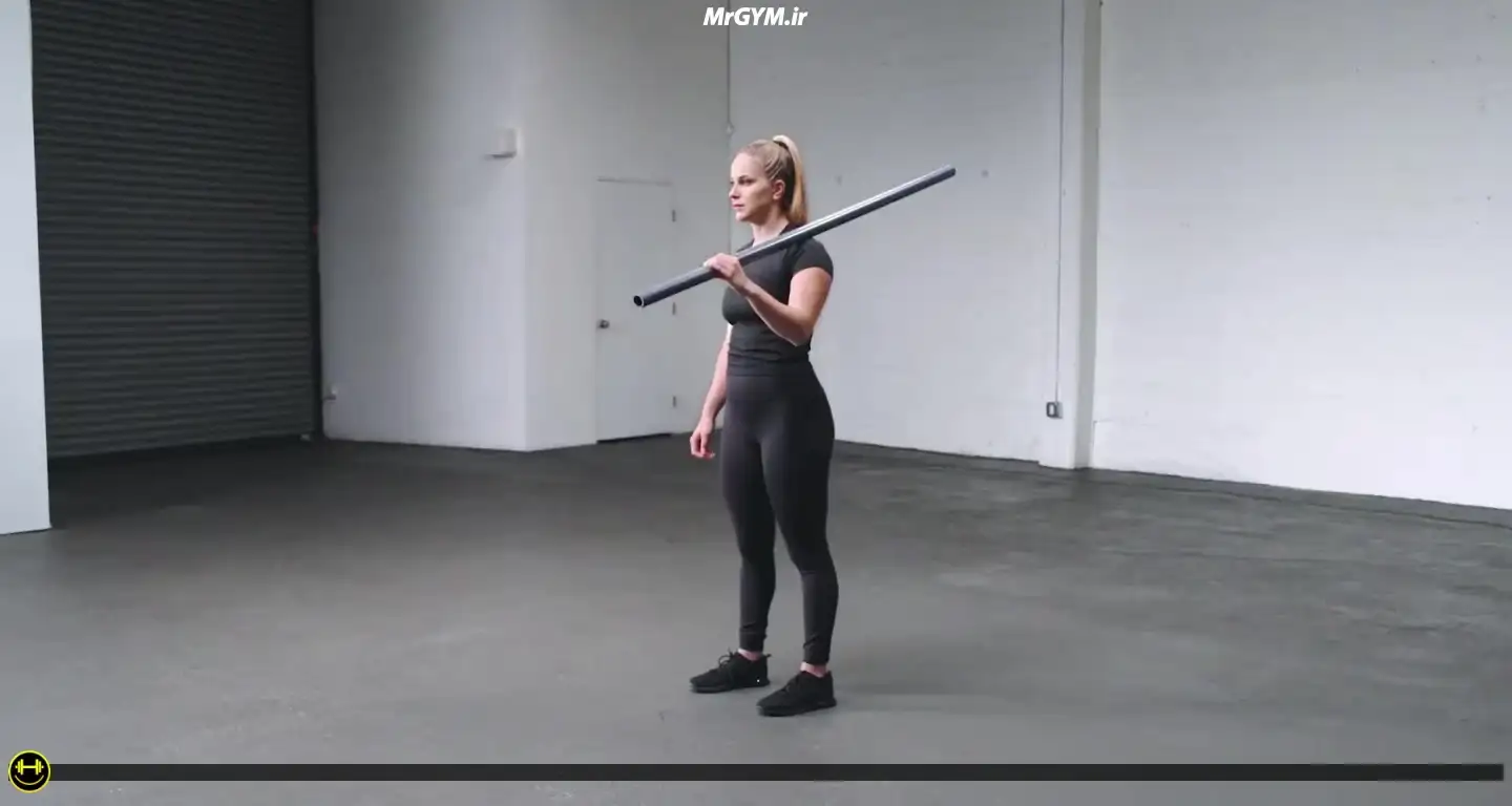 آموزش حرکت چرخش خارجی سرشانه با PVC (PVC Shoulder External Rotation)