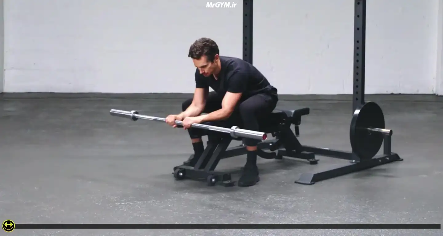 آموزش حرکت مچ برعکس با هالتر (Palms-Down Barbell Wrist Curl)
