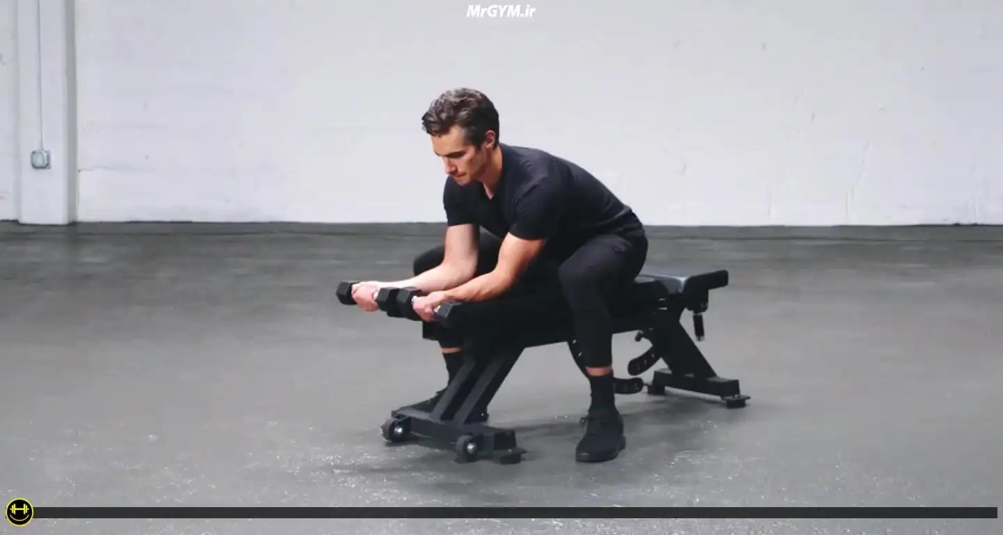 آموزش حرکت مچ با دمبل (Palms-Up Dumbbell Wrist Curl)