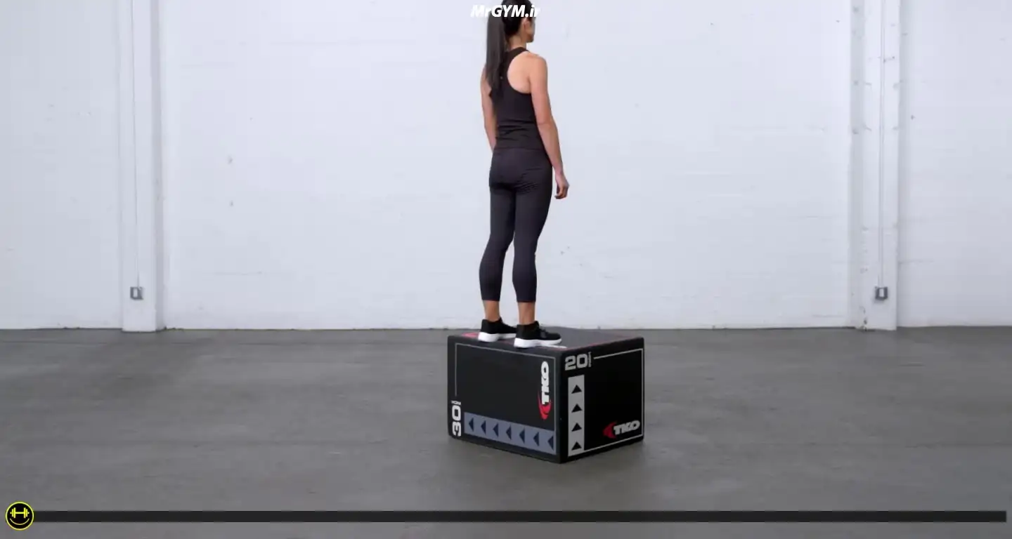 آموزش حرکت پرش معکوس روی باکس (Reverse Box Jump)