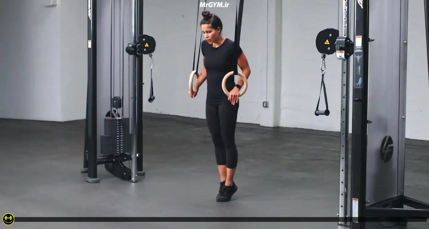 آموزش حرکت دیپ با حلقه ژیمناستیک (Ring Dip)