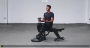 ساق پا نشسته با دمبل