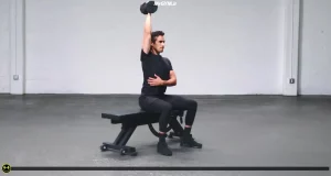 پشت بازو تک دست با دمبل