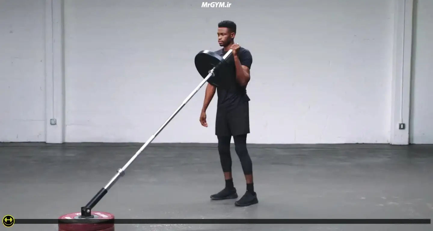 آموزش حرکت پرس لندماین تک دست (Single Arm Landmine Press)