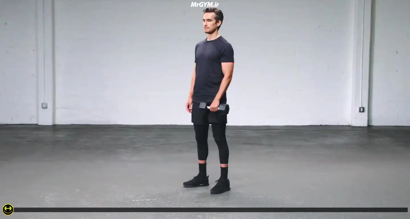 آموزش حرکت جلو بازو معکوس تک دست با دمبل (Single Arm Reverse Dumbbell Curl)