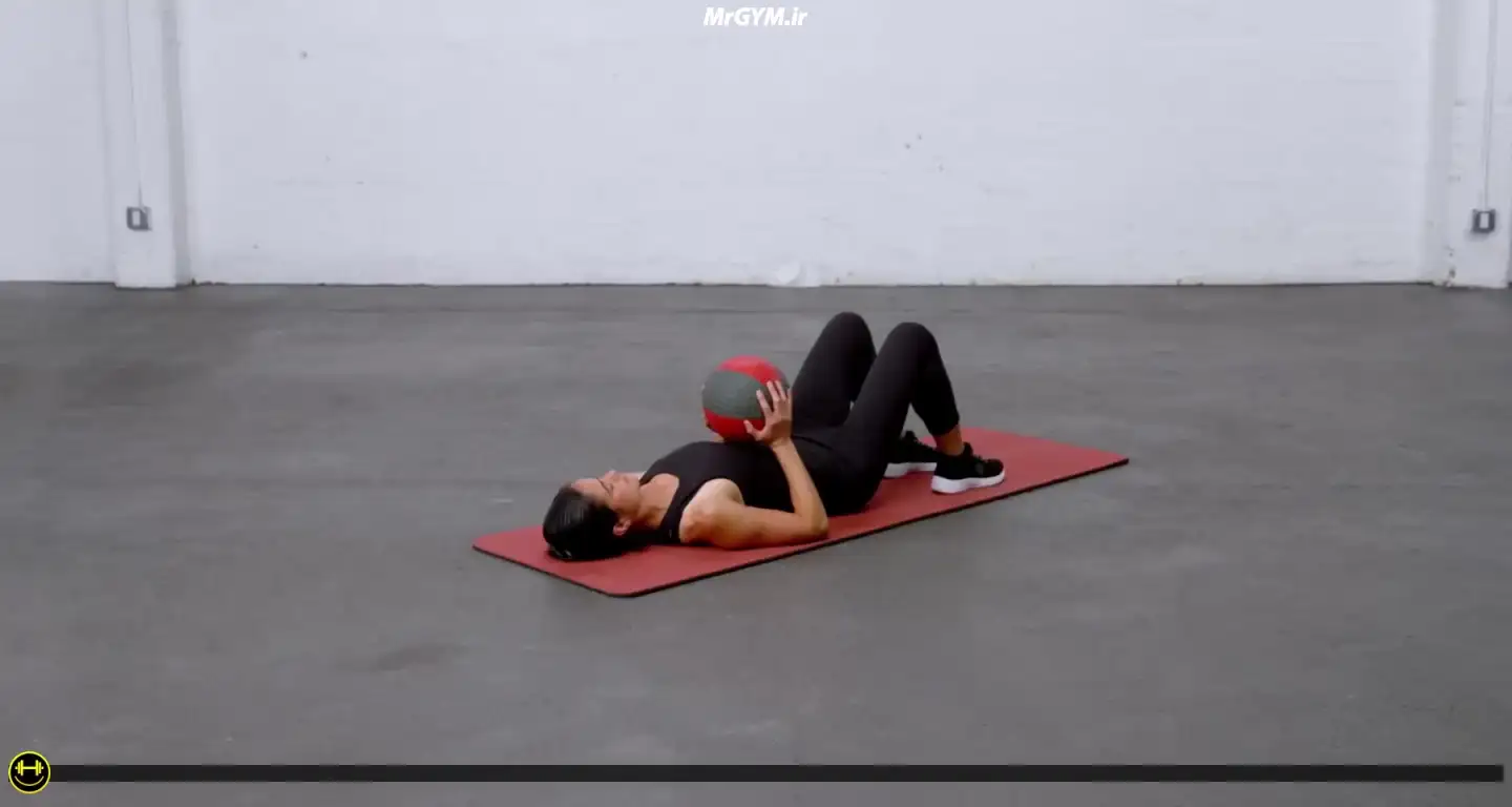 آموزش حرکت پل باسن تک پا و فشار (Single Leg Glute Bridge and Squeeze)