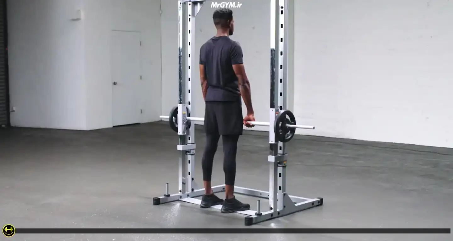 آموزش حرکت شراگ با اسمیت ماشین (Smith Machine Shrug)
