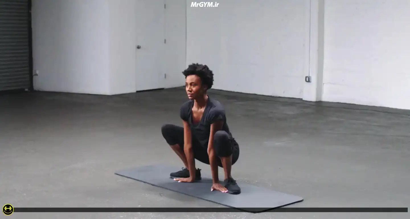 آموزش حرکت اسکوات با چرخش (Squat with Rotation)