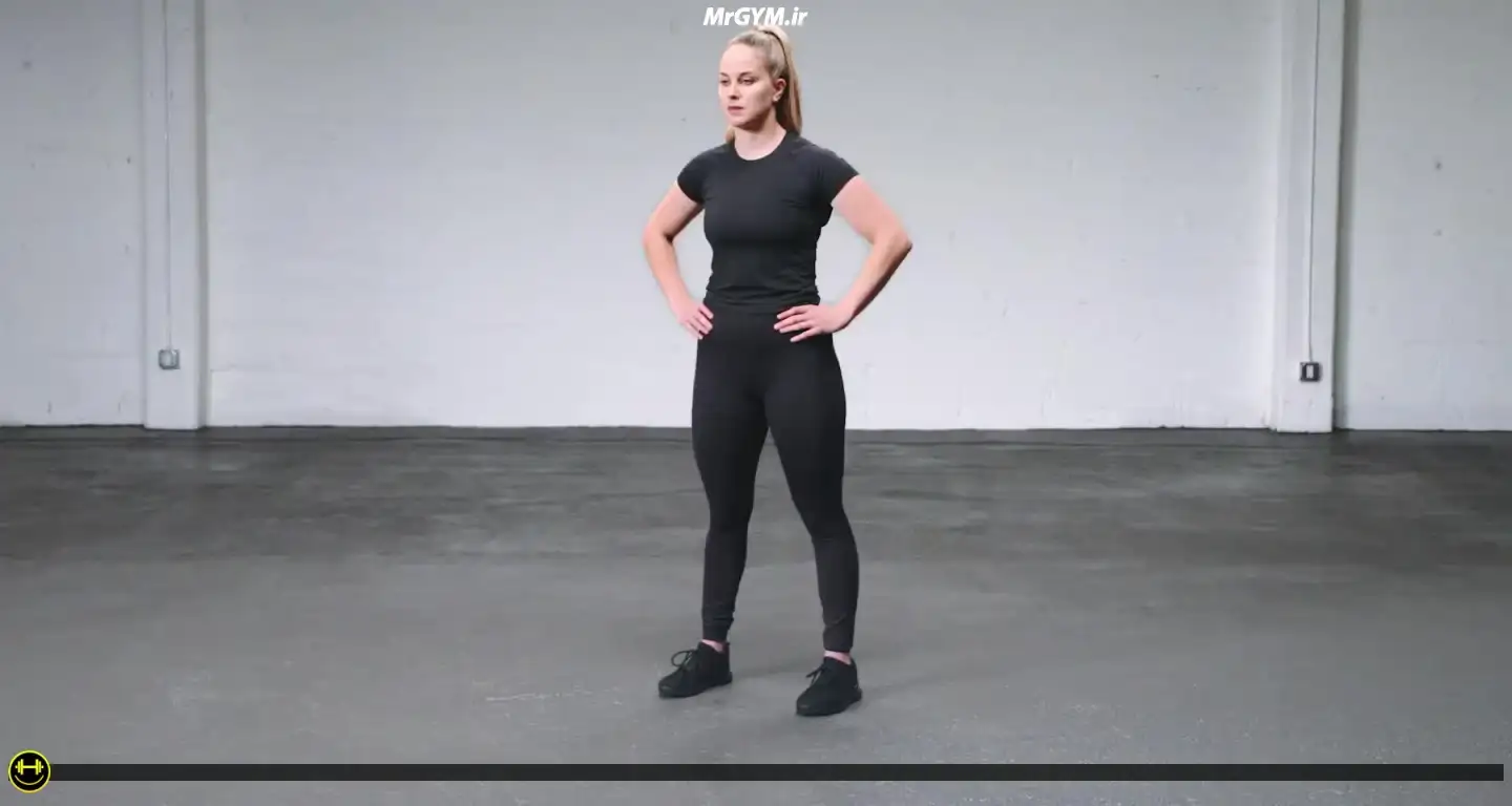 آموزش حرکت دایره لگن ایستاده (Standing Hip Circle)