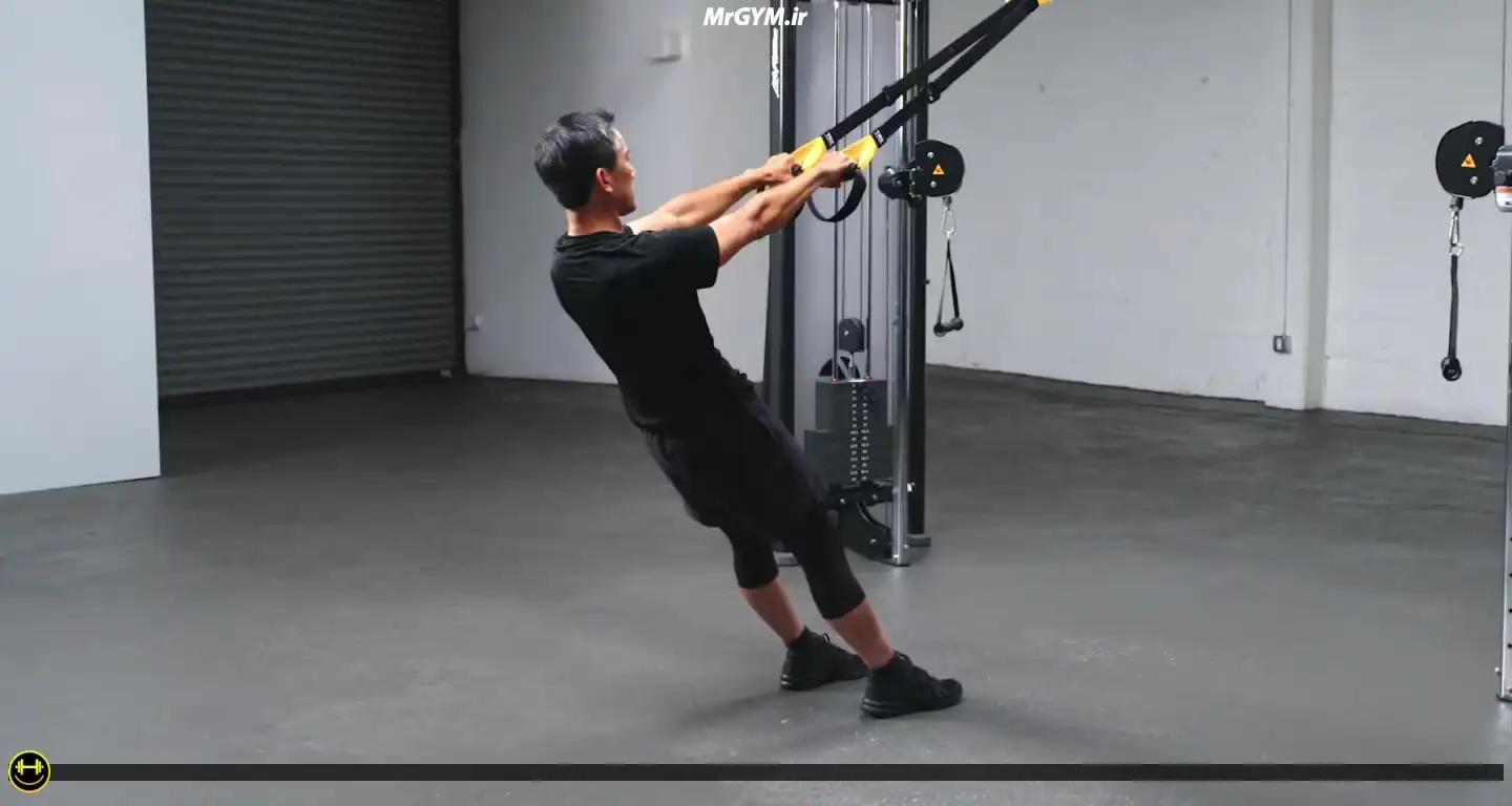 آموزش حرکت فلای W دلتوئید با TRX (TRX W Deltoid Fly)