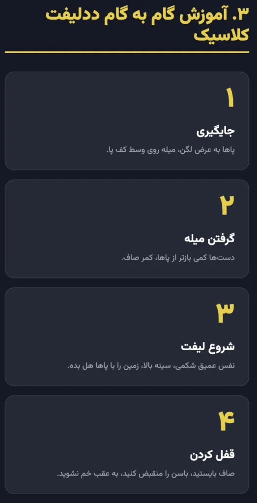 آموزش گام به گام ددلیفت کلاسیک
